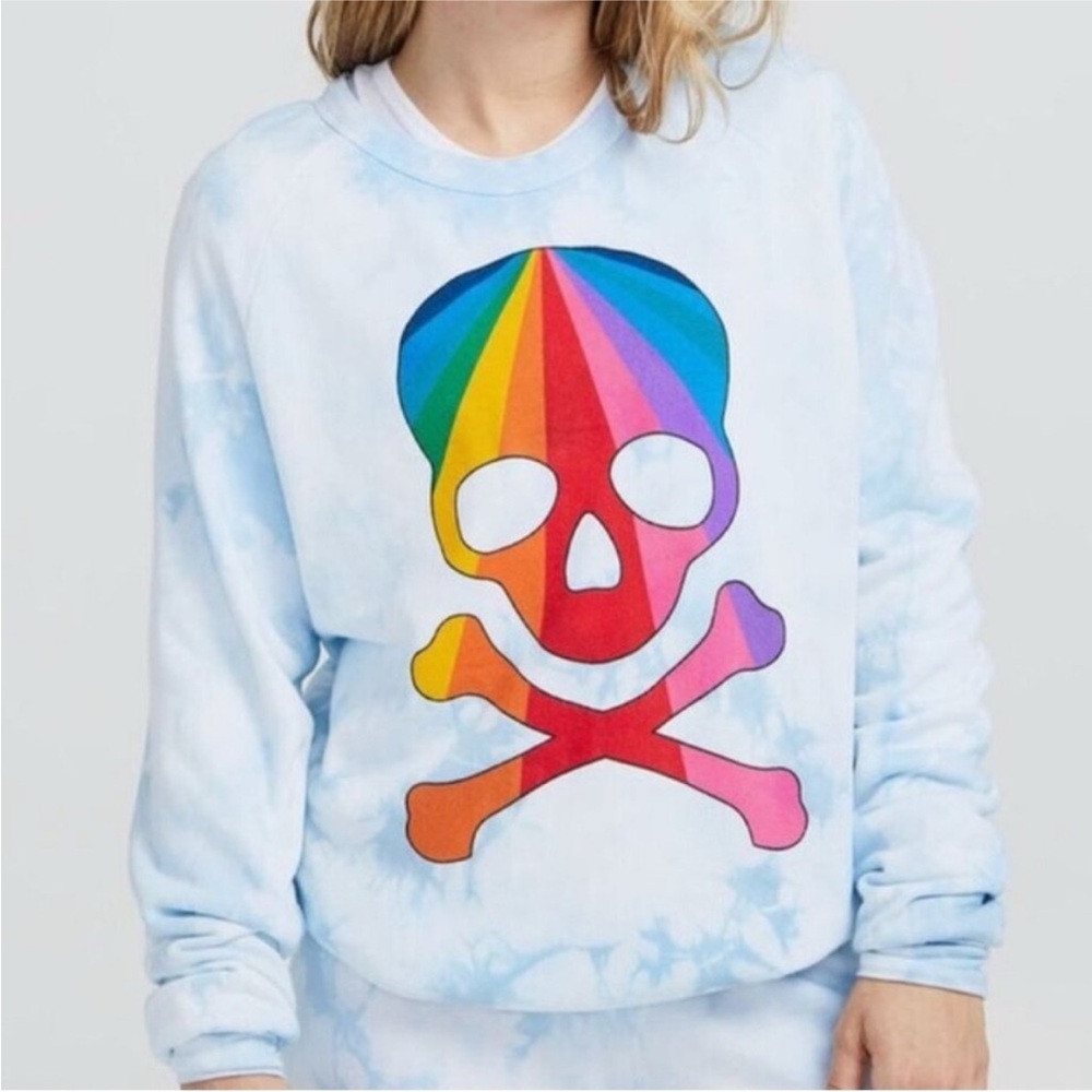 Aviator Nation Rainbow Skull Sweatshirt x soulcycle